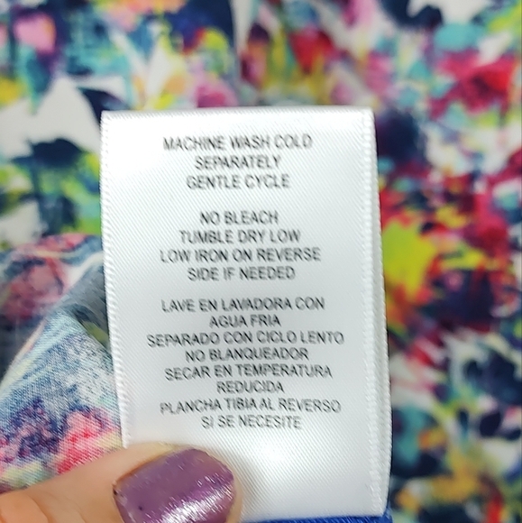 Kut from the Kloth Blue Printed Sweater Top S - Picture 6 of 9